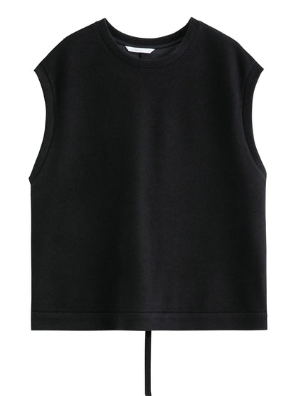 Plus Size French-Style Layered Skirt & Vest Set