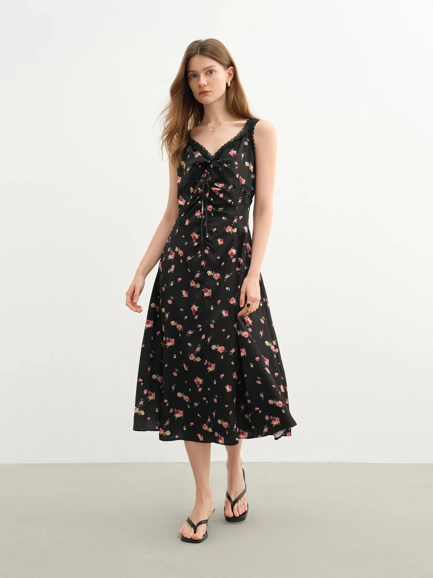 Plus-Size Lace Strapless Dress Slimming Summer Long Dress