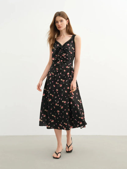 Plus-Size Lace Strapless Dress Slimming Summer Long Dress
