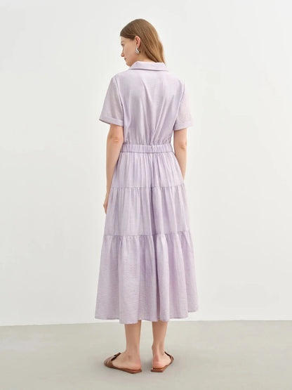 Elegant Women's Long Shirt Dress