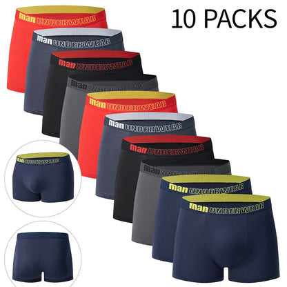 Men's Boxer Briefs Multi-Pack | Comfortable Elastic Waist Underwear