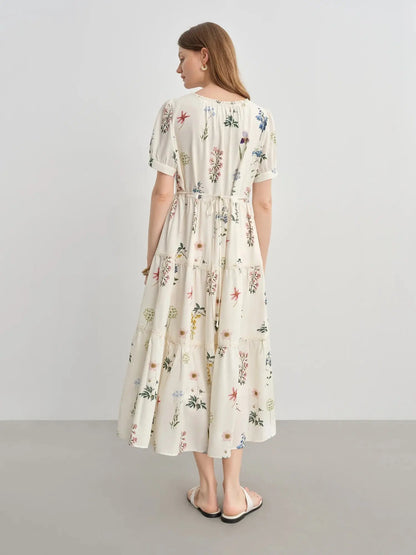 Plus-Size Summer Floral Midi Dress