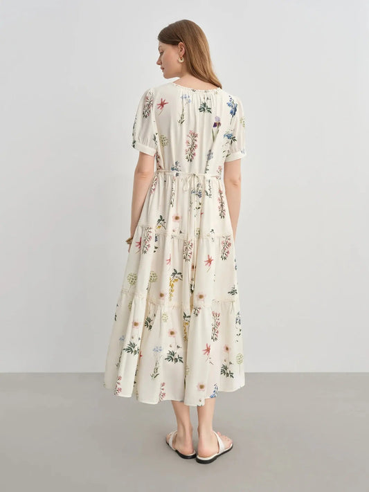Plus-Size Summer Floral Midi Dress