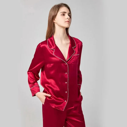 Women's Mulberry Silk Long Sleeve Pajama Set