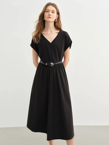Elegant Plus Size Double-Layer Dress Summer Office Wear