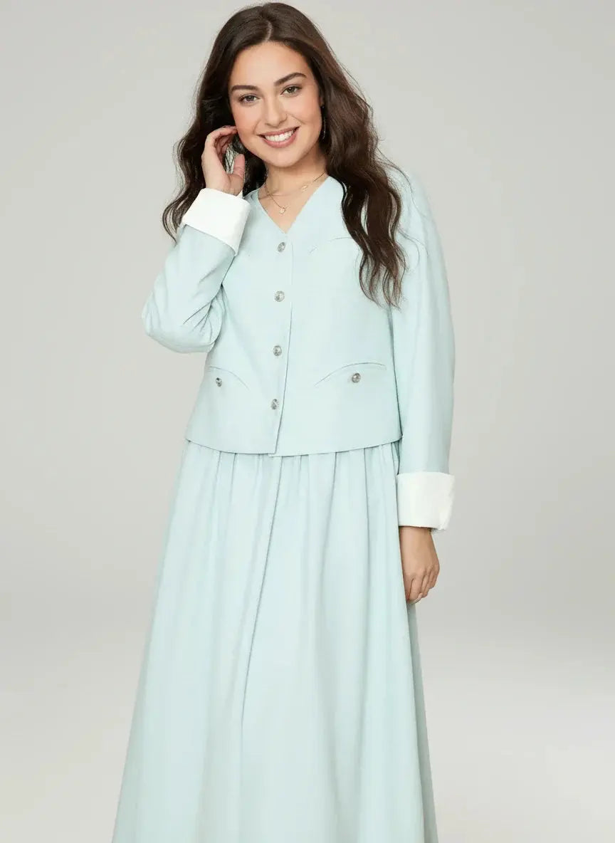Loose Fit Plus Size Blazer and Dress Set for Work & Casual