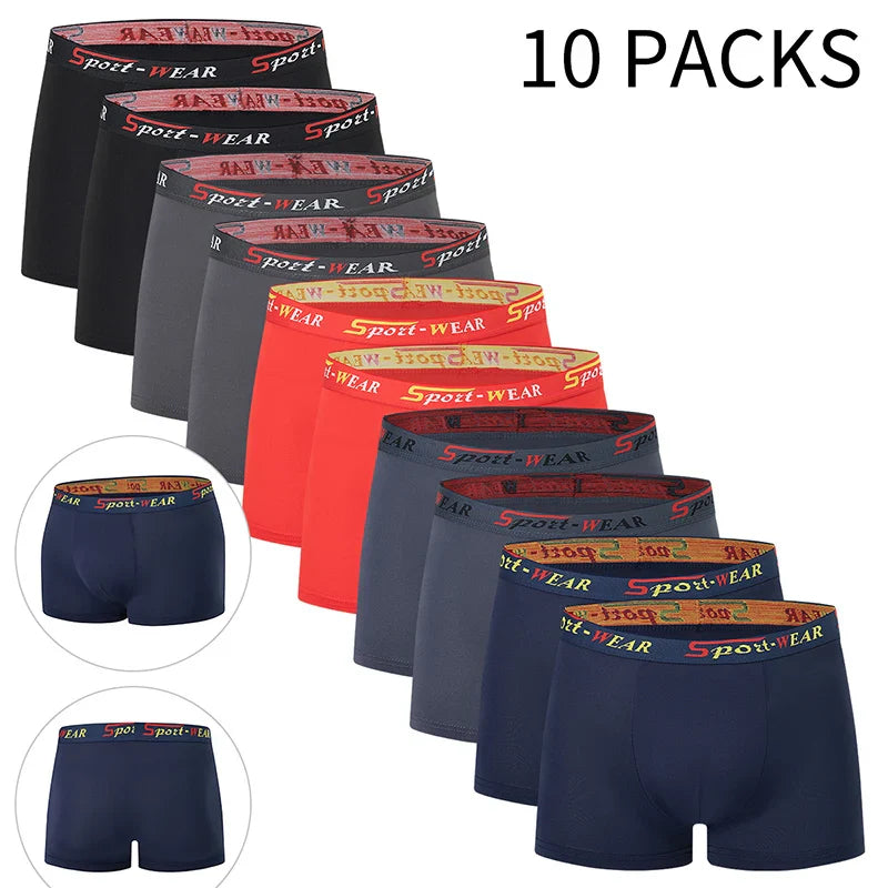 Men's Boxer Briefs Multi-Pack | Comfortable Elastic Waist Underwear
