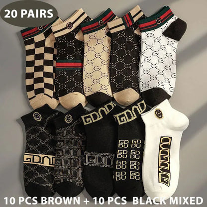 Men's Low-Cut Socks Multi-Pack | Breathable, Anti-Odor (5–20 Pairs)