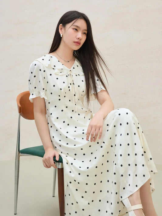 Elegant Polka Dot Sweetheart Dress