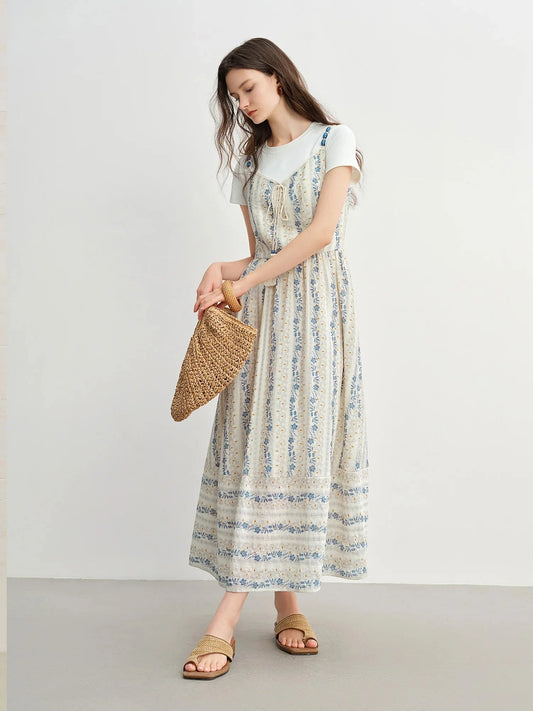 Textured Bead Sundress Fluid Tassel Resort Wear