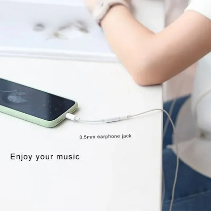 For Lightning to 3.5mm Jack AUX Audio Cable Adapter for iPhone 11/12/13/14 pro Max/SE 2020/XS/XR/X/8/7 - IOS Headphone Adapter