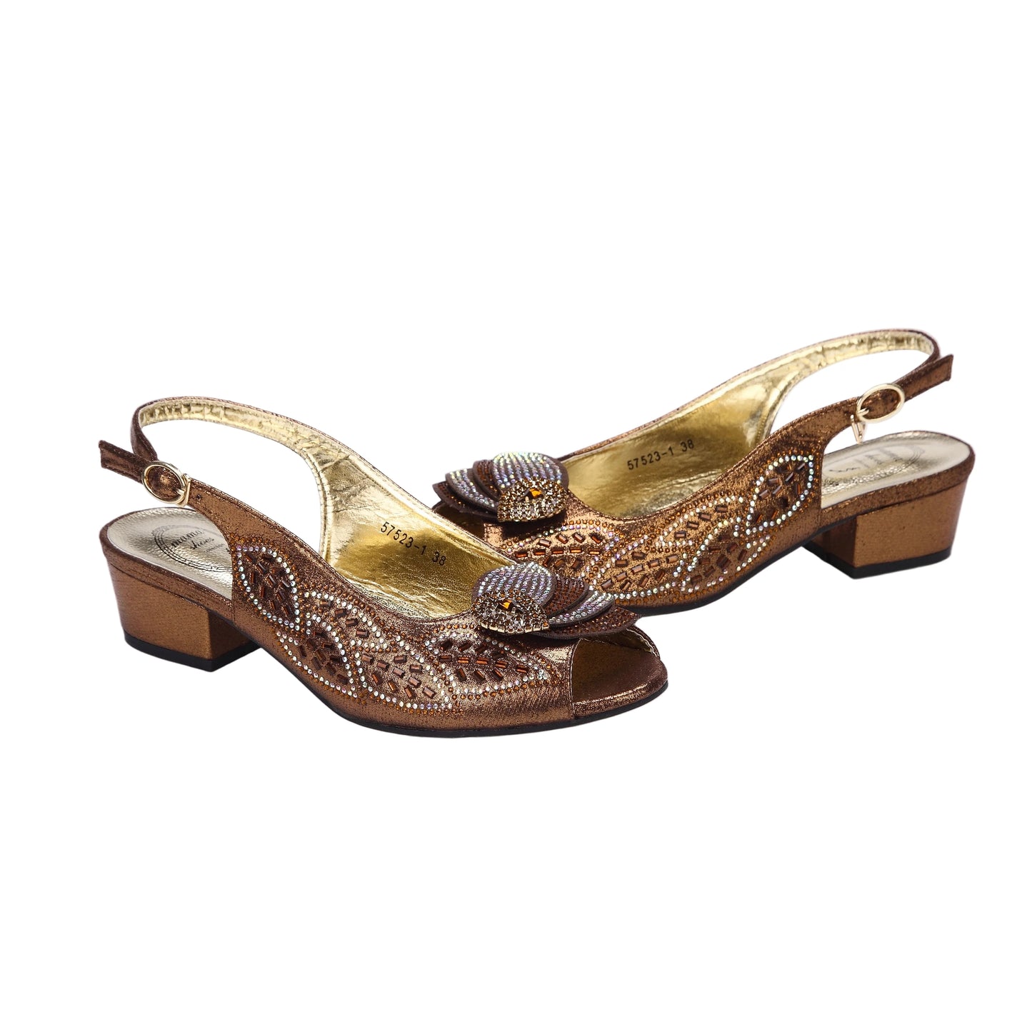 Elegant Low Heels Ladies Shoes And Bag Set - ED110