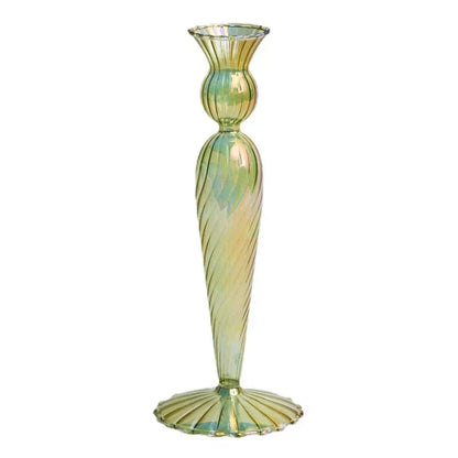 Floriddle Retro Candlesticks Taper Candle Holders Tall Candlesticks Decoration Party Glass Vase Home Decor Wedding Decoration