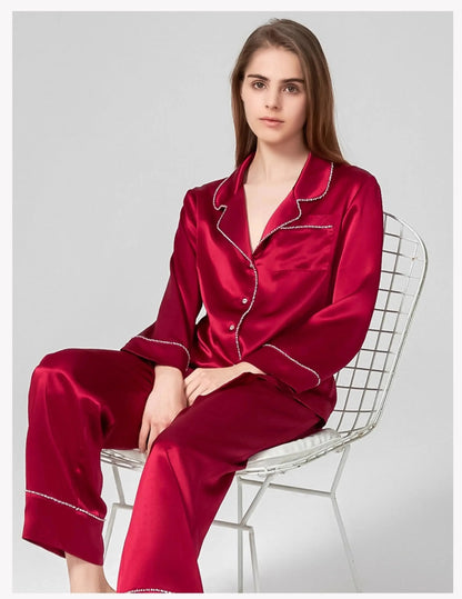 Women's Mulberry Silk Long Sleeve Pajama Set