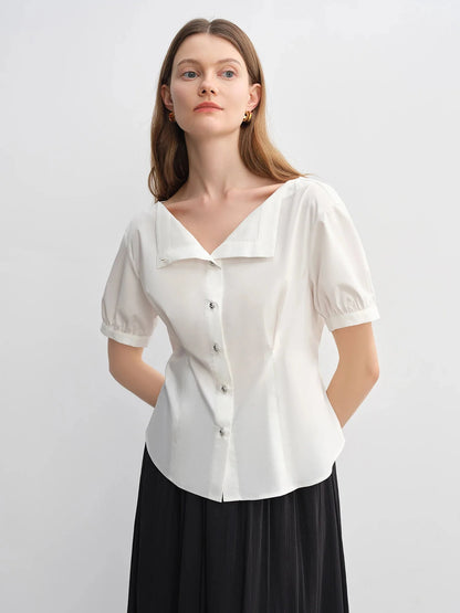 Strapless Slim-Fit Top Solid Black & White Tees