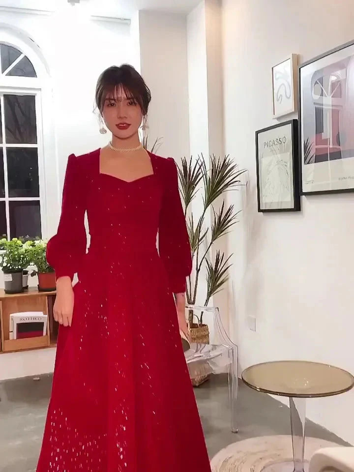 Luxury Red Ceremony Gown
