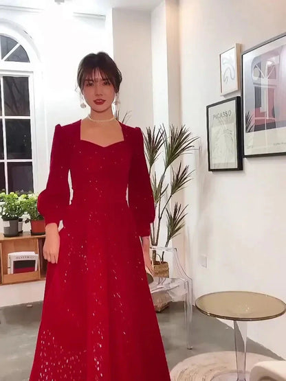 Luxury Red Ceremony Gown
