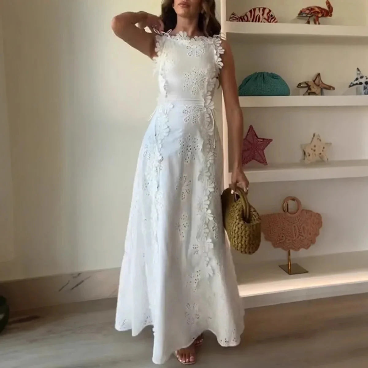 Lilly Lace Embroidered Sun Dress