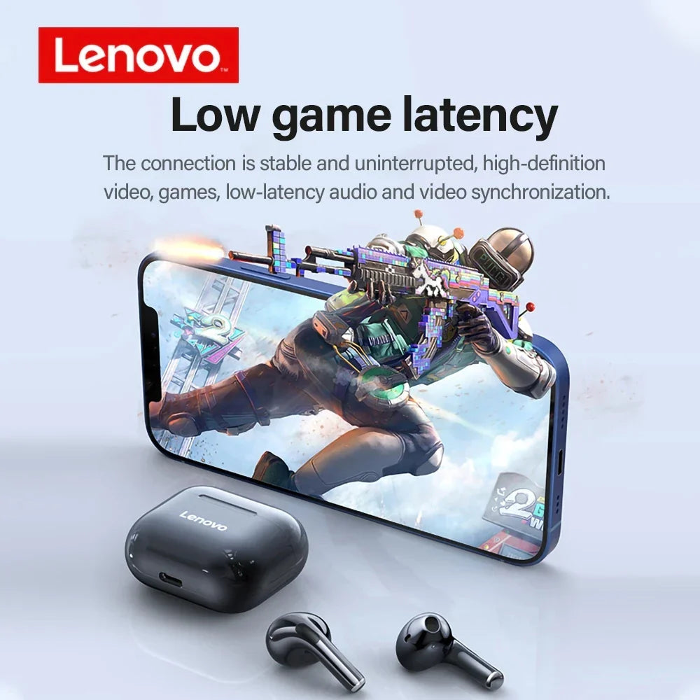 Lenovo LP40 Wireless Earbuds | TWS Bluetooth Earphones with Touch Control