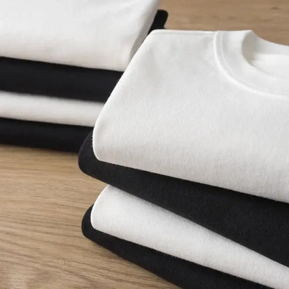 Men's 100% Cotton Solid Crew Neck T-Shirt — Casual Summer Tee