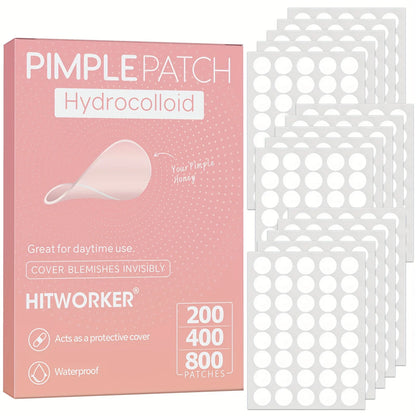 HITWORKER Hydrocolloid Acne Patches | Round Pimple Dots (200–800 pcs)