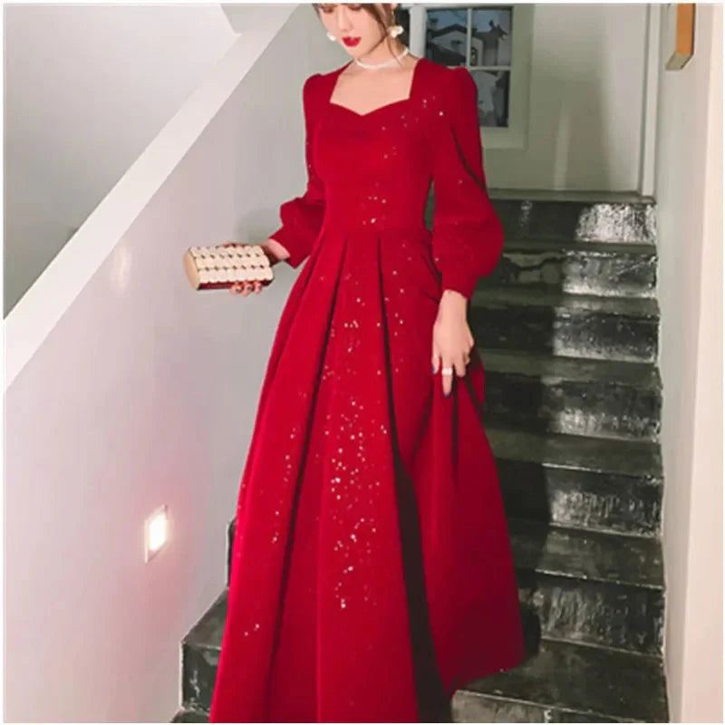 Luxury Red Ceremony Gown