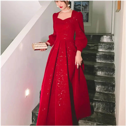 Luxury Red Ceremony Gown