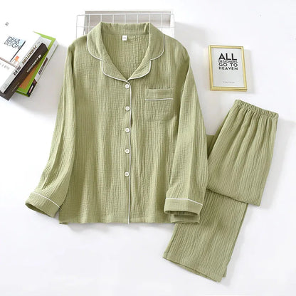 Couple's Pure Cotton Crepe Pajama Set
