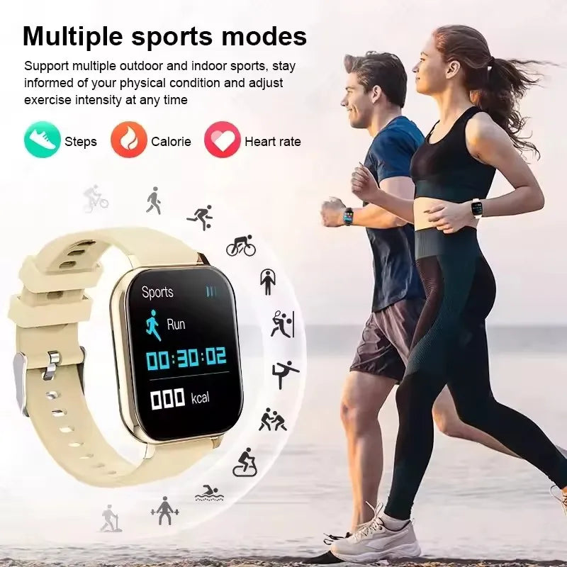 Full Touch Screen Fitness Smart Watch | Bluetooth Call, Heart Rate & Sleep Tracker