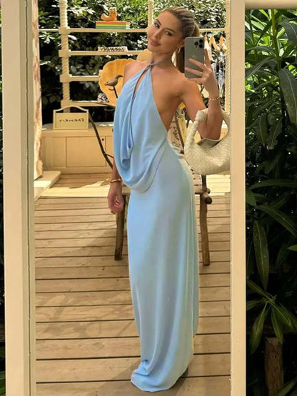 Sunset Crop Top And Maxi Long Skirt