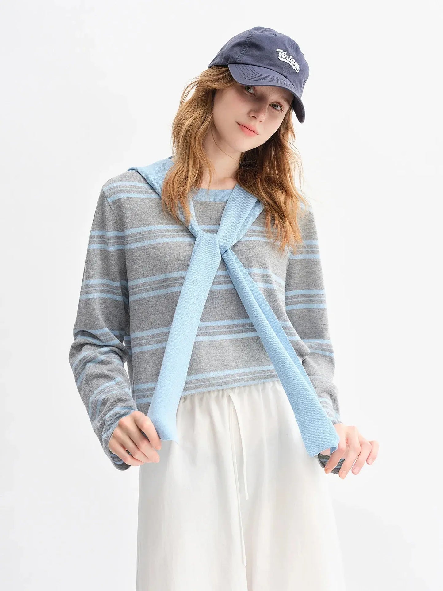 3-Piece Sweater, Skirt, and Shawl Set