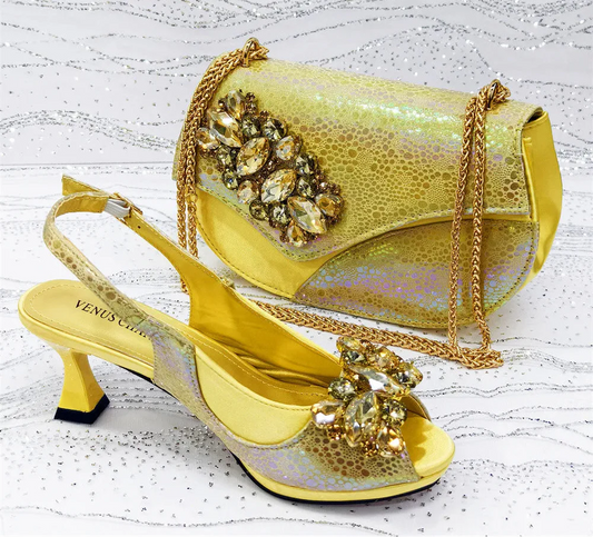 Newest Style Elegant Women High Heels And Bag Set EDS345