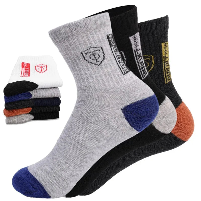 Men's Breathable Basketball Crew Socks — 5 or 10 Pairs