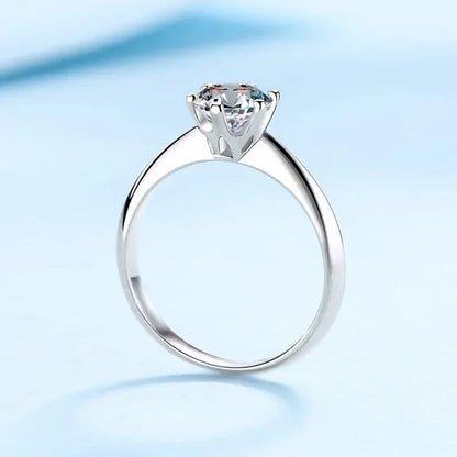 Moissanite GRA Certified S925 Sterling Silver Ring 1-3CT VVS1
