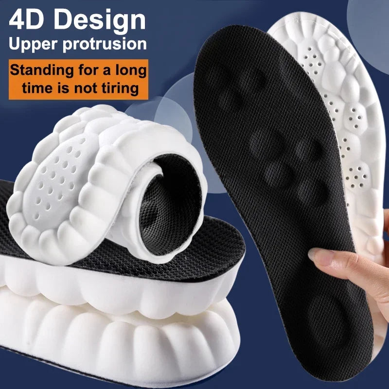 Insoles High Elasticity Latex Sport Soft Shoe Pads Arch Support Orthotic Insoles Breathable Deodorant Shock Absorption Cushion