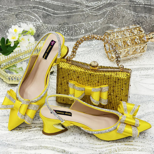 New Shoes And Bag Matching Set For Party Wedding ED126