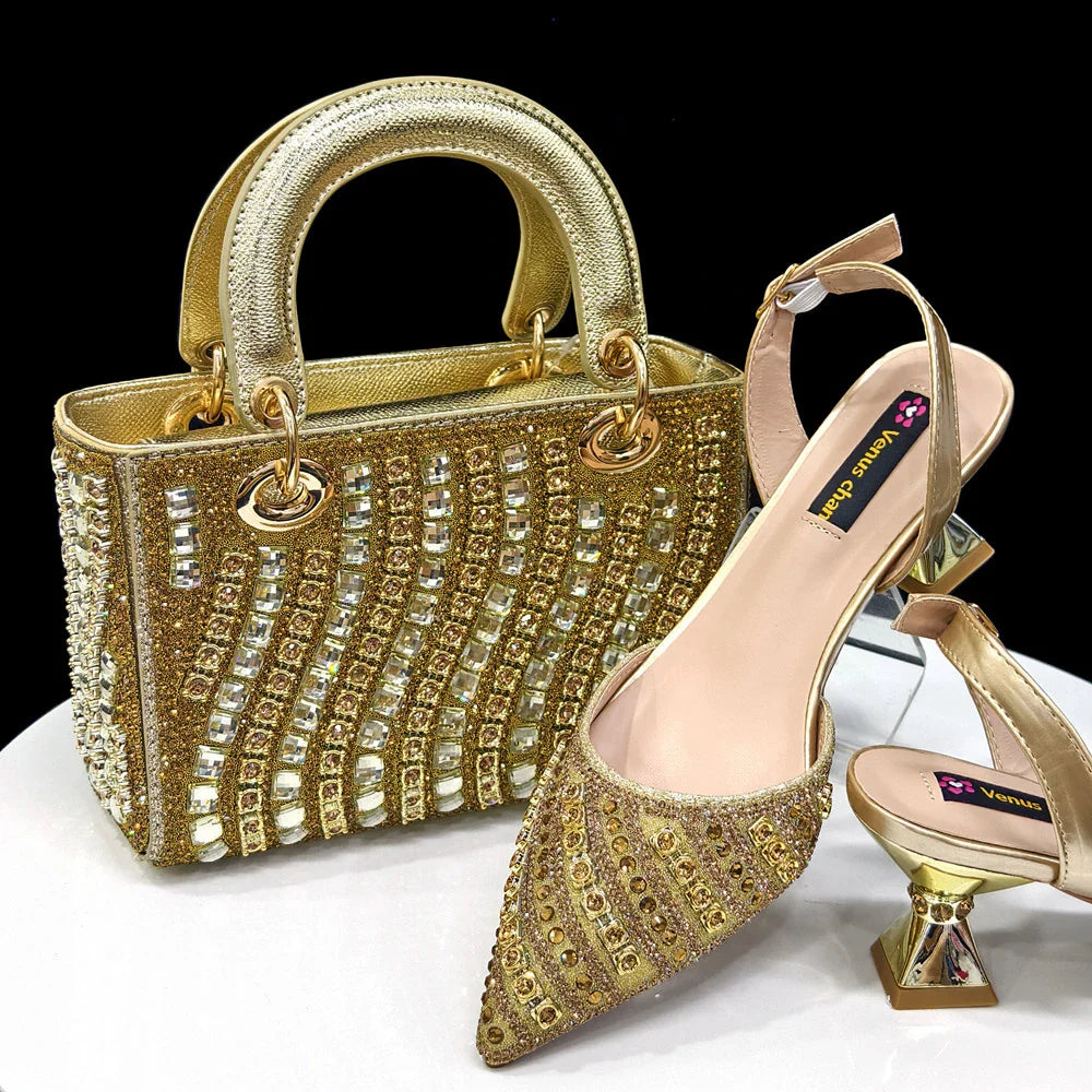 Italian Design Shoes With Matching Set- ED107