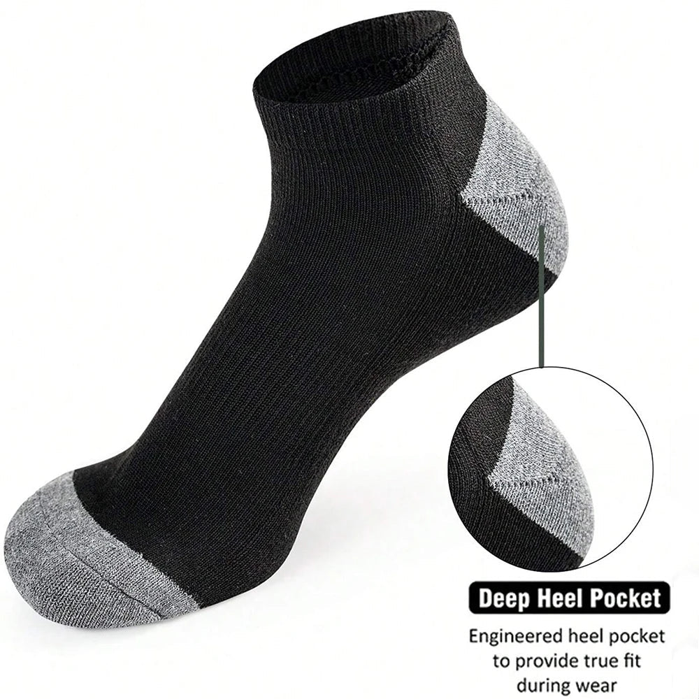 Low-Cut Breathable Socks | Sweat-Absorbing & Odor-Proof (Multi-Pack)