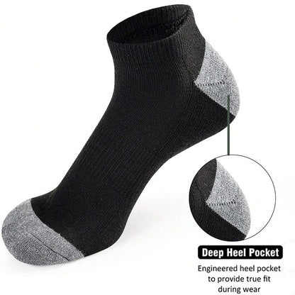 Low-Cut Breathable Socks | Sweat-Absorbing & Odor-Proof (Multi-Pack)