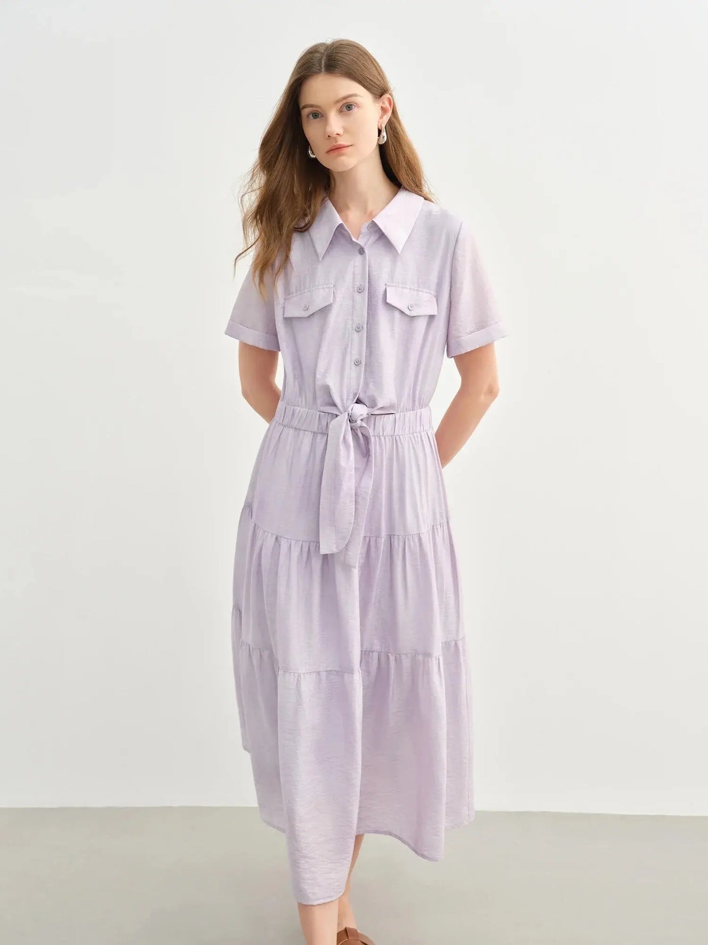 Elegant Women's Long Shirt Dress