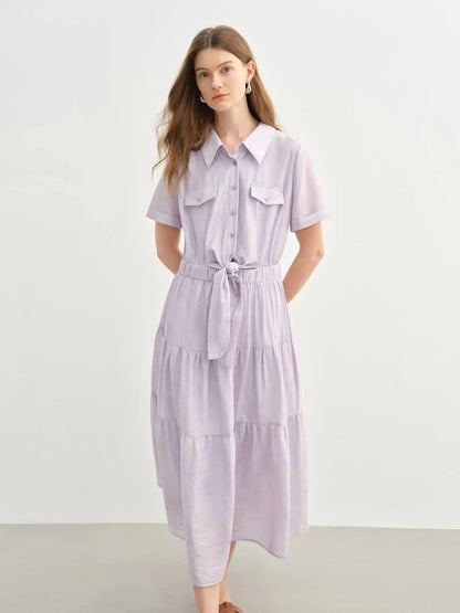 Elegant Women's Long Shirt Dress