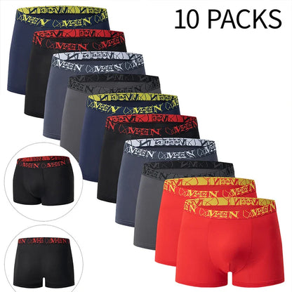 Men's Boxer Briefs Multi-Pack | Comfortable Elastic Waist Underwear