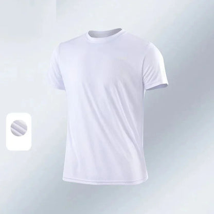 Men Fitness Gym t-Shirt Quick Dry Sport Running Shirts Man Short Sleeve Bodybuilding Top Training Football Jersey Man Sportswear
