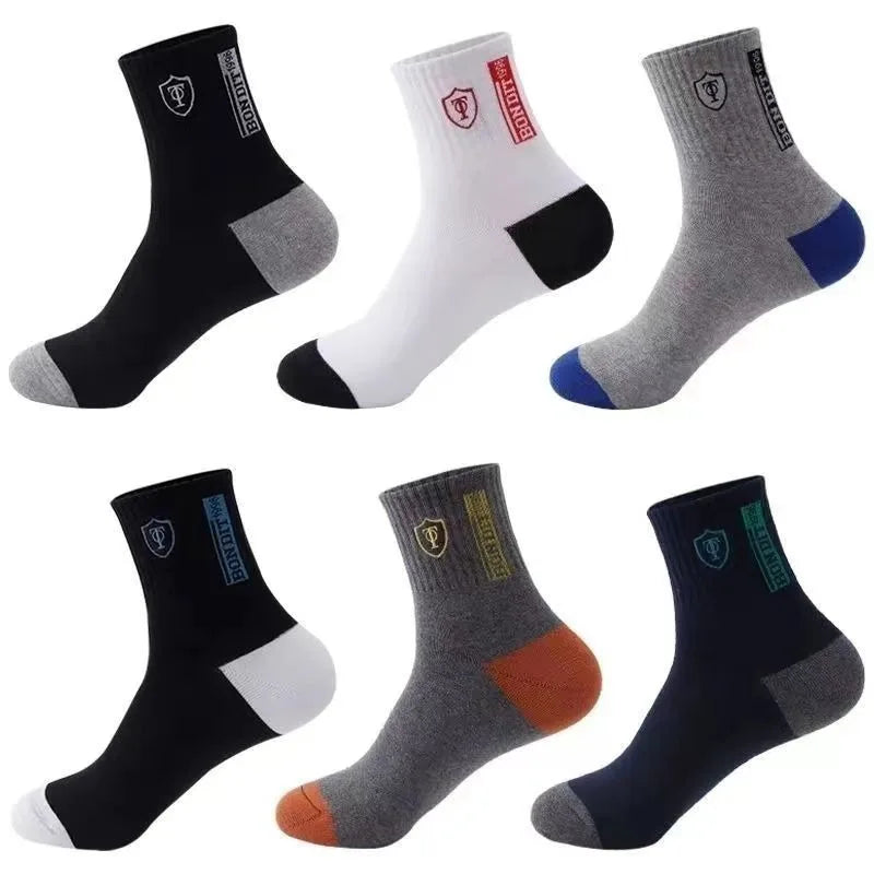Men's Breathable Basketball Crew Socks — 5 or 10 Pairs