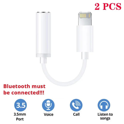 For Lightning to 3.5mm Jack AUX Audio Cable Adapter for iPhone 11/12/13/14 pro Max/SE 2020/XS/XR/X/8/7 - IOS Headphone Adapter