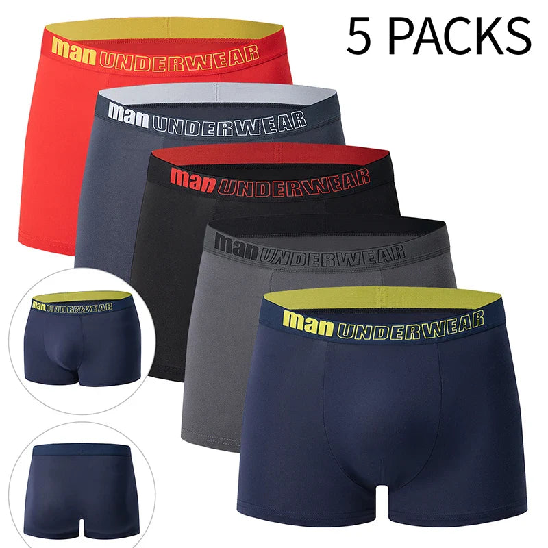 Men's Boxer Briefs Multi-Pack | Comfortable Elastic Waist Underwear