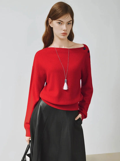 The Winter Holiday Red Knit Pullover Plus Size