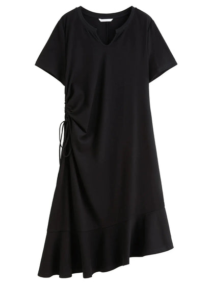 Casual Summer Flowy V-Neck Midi Dress