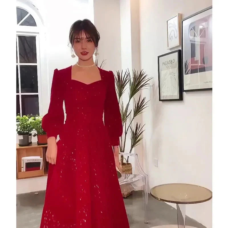 Luxury Red Ceremony Gown