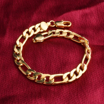 925 Sterling Silver & 18K Gold Bracelet & Necklace Set – 6mm Geometric